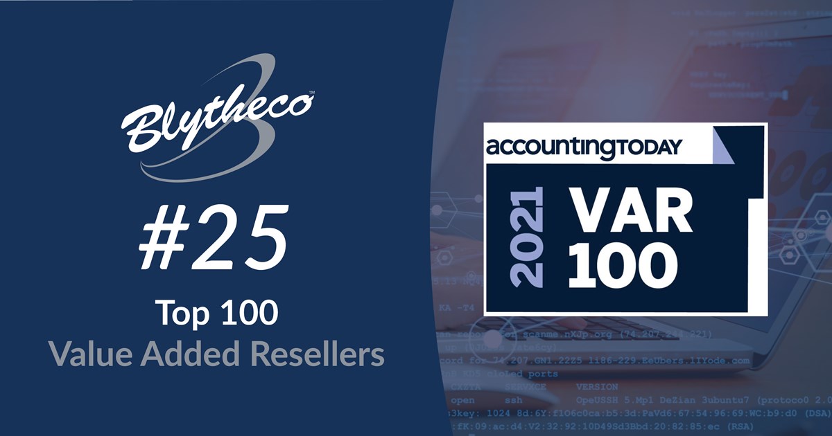 Blytheco Accounting Today Top 100 VAR 2021